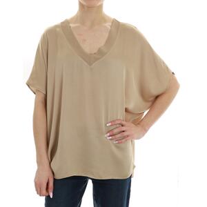 BLUSA SCOLLO V KING KONG CAMMELLO